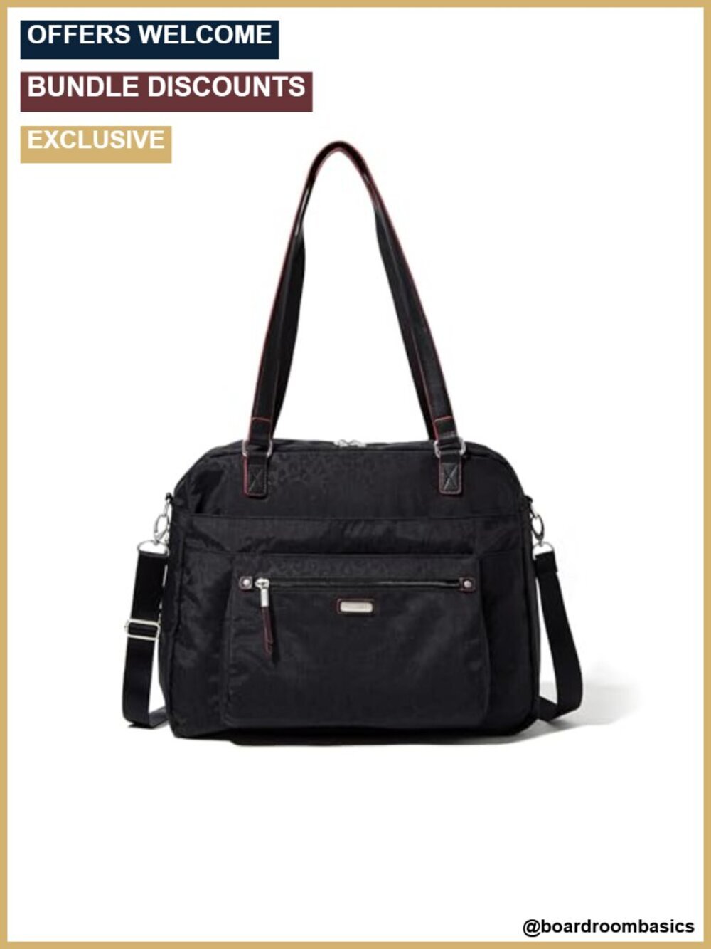 Overnight Expandable Laptop Tote with RFID Wristlet